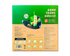 Bich Chi wrappers in use wrapped around fresh vegetables demonstrating easy rolling