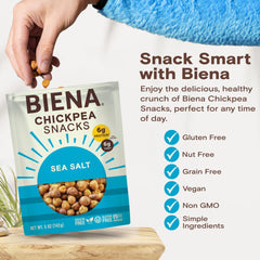 BIENA chickpeas sprinkled on salad adding protein and satisfying crunch