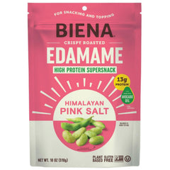 BIENA front of bag showing Himalayan Pink Salt flavor and benefits