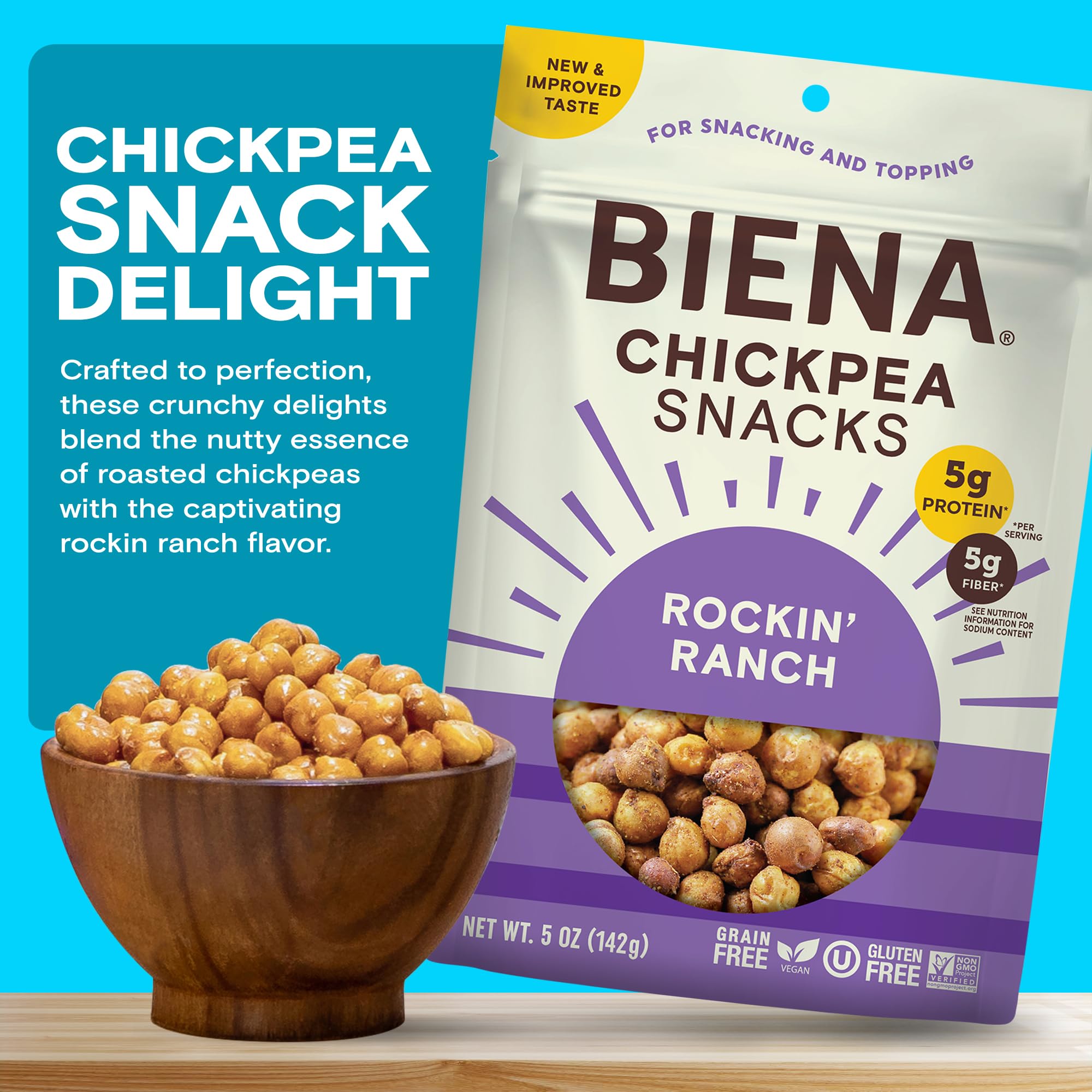 BIENA nutrition label and ingredients for clear transparency