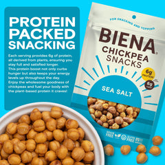 BIENA open resealable bag in hand demonstrating portability and freshness