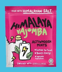 Big Foot close-up of a mint lozenge texture highlighting Himalayan salt crystals for quick taste refresh