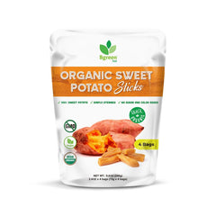Big Green Organic Food front packaging showing 9.8 oz bag and clean ingredient list benefit convenience