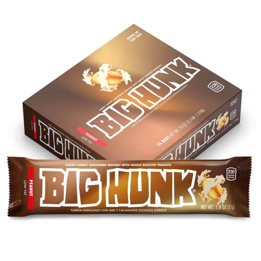 Big Hunk front packaging showing Annabelle's 1.8-ounce bars and count, handy for stocking