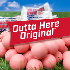 Big League Chew bucket on dugout bench, perfect for team handouts