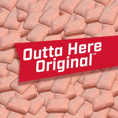 Close-up of a Big League Chew piece texture highlighting soft chewability and Original flavor