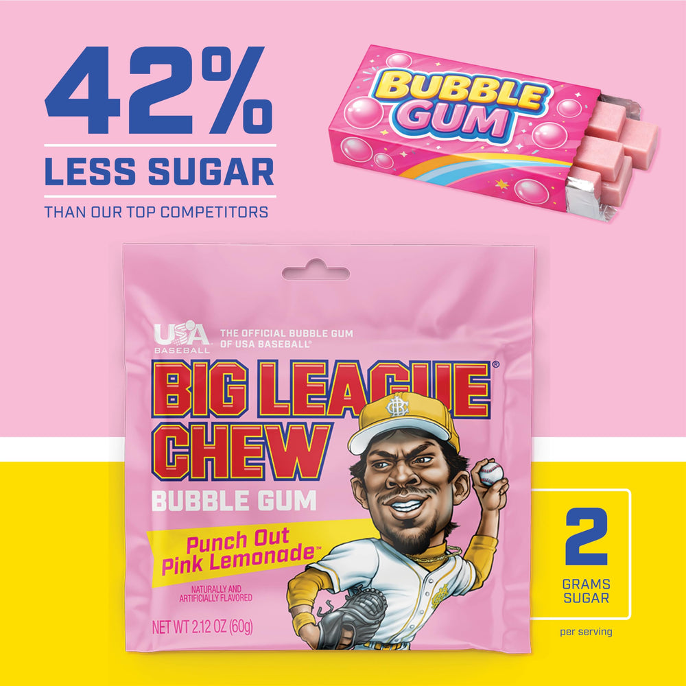 Big League Chew on a concession counter at a baseball game for group sharing