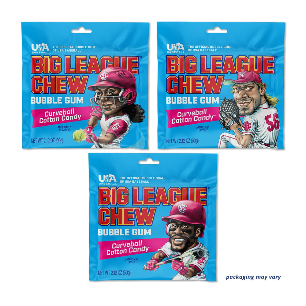 Big League Chew product label and nutrition panel emphasizing official branding and ingredient transparency