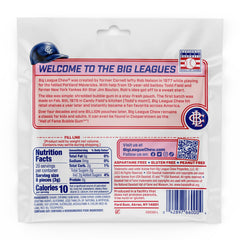Big League Chew open pouch with shredded gum visible for quick portioning