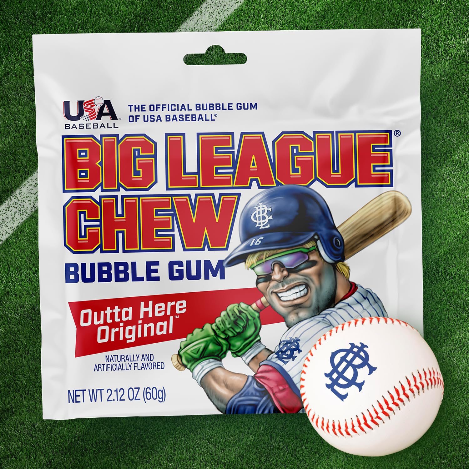 Big League Chew close-up of shreds highlighting soft texture and chewability