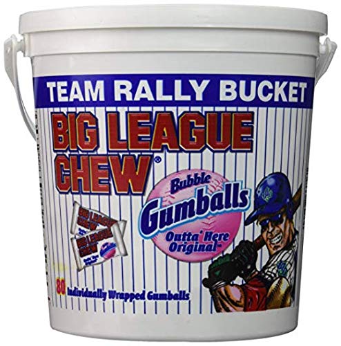 Big League Chew Team Rally Bucket front view showing branding and 80-count convenience