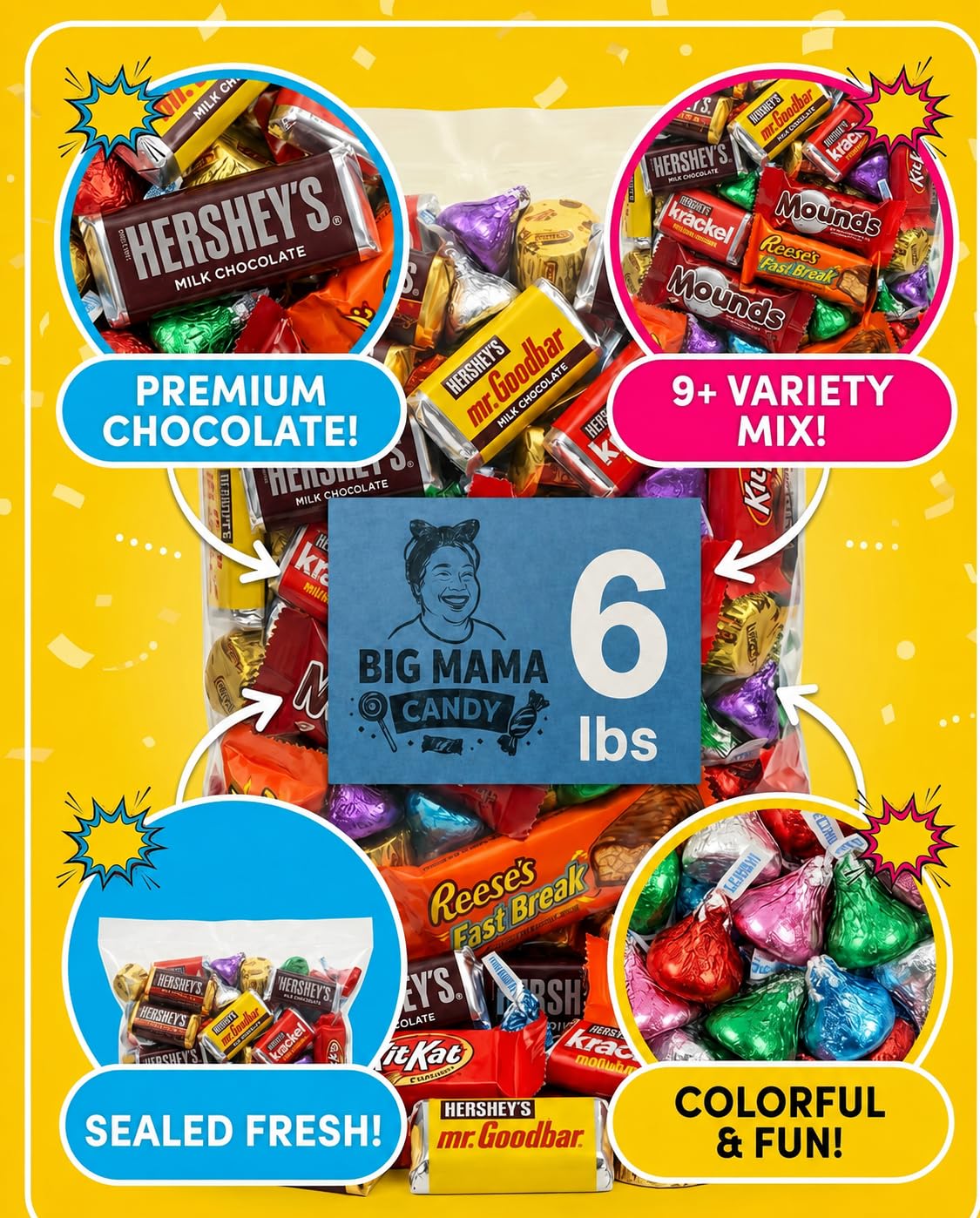Big Mama Candy served in a bowl at a party demonstrating crowd-ready portioning