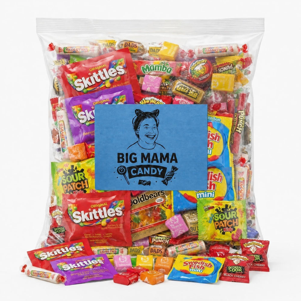 Big Mama Candy front packaging showing assorted candy and bright design for instant appeal