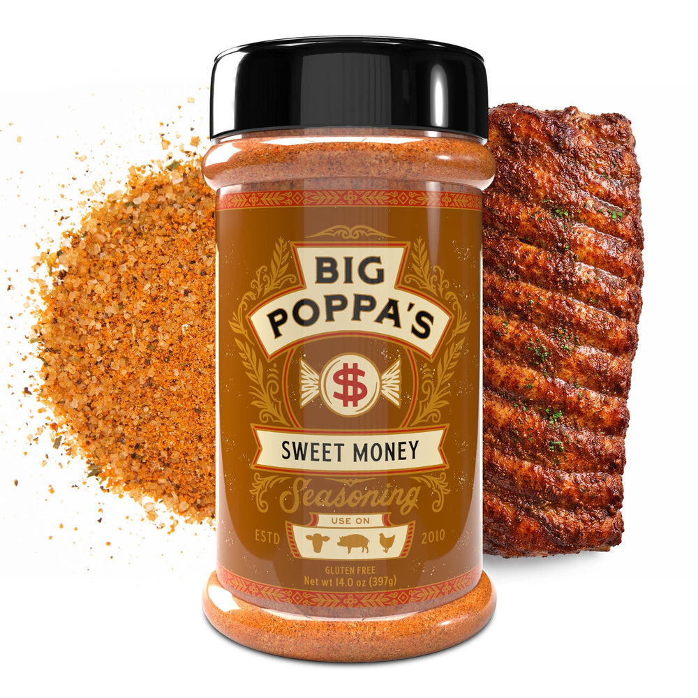 Big Poppa Smokers shaker top close-up illustrating easy sprinkling for consistent seasoning