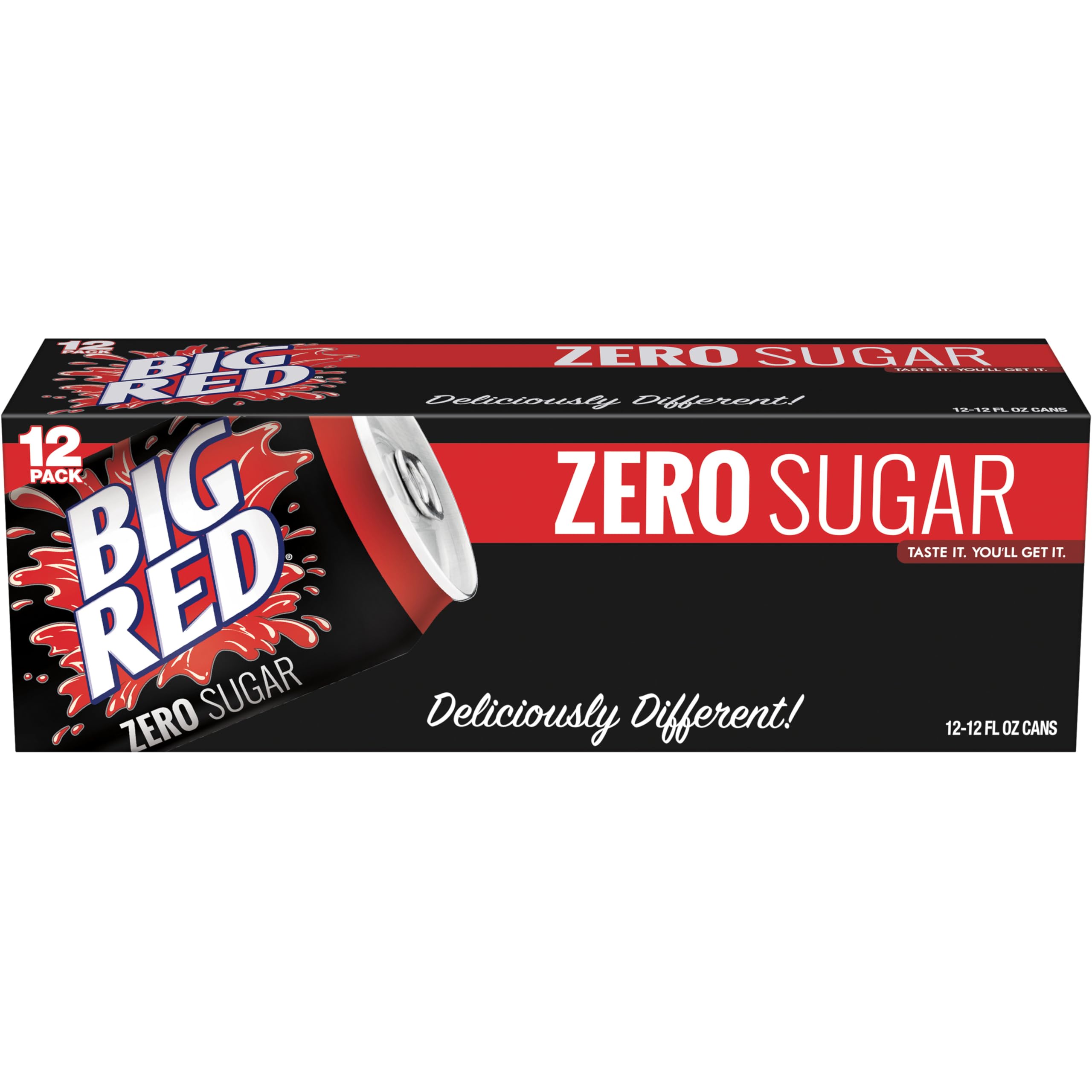 Big Red zero sugar close-up of carbonation and foam showing bright effervescence