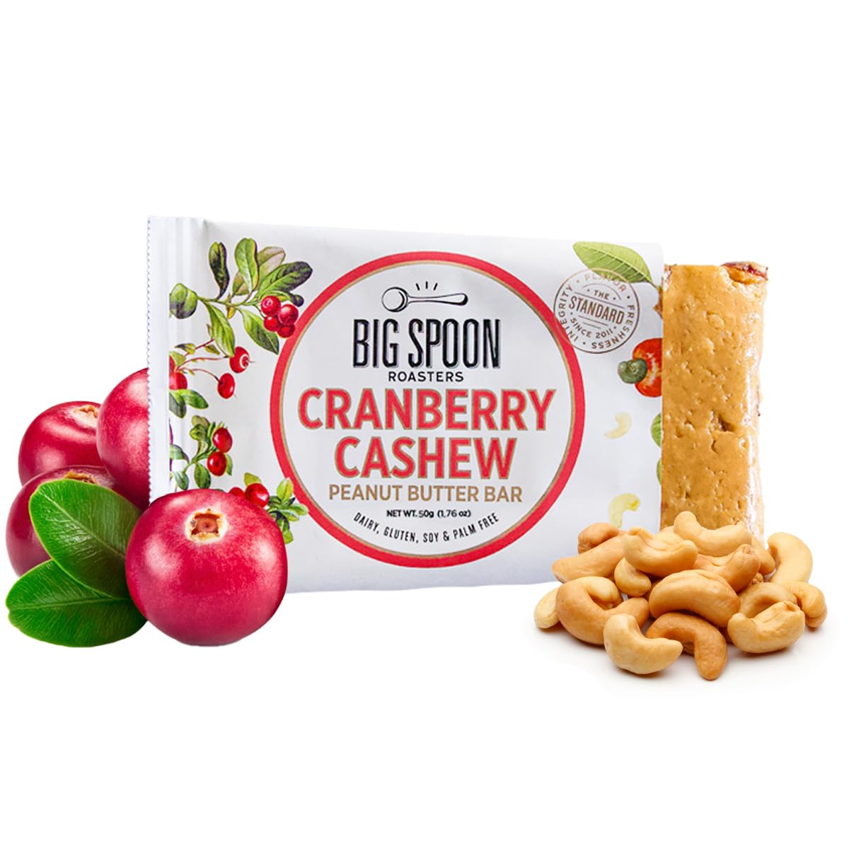 Big Spoon Roasters bars next to phone to show practical size and convenience