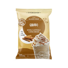 Big Train front packaging showing churro frappe mix for easy service
