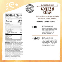 Big Train close-up of crunchy cookie pieces and powder texture—adds real crunch