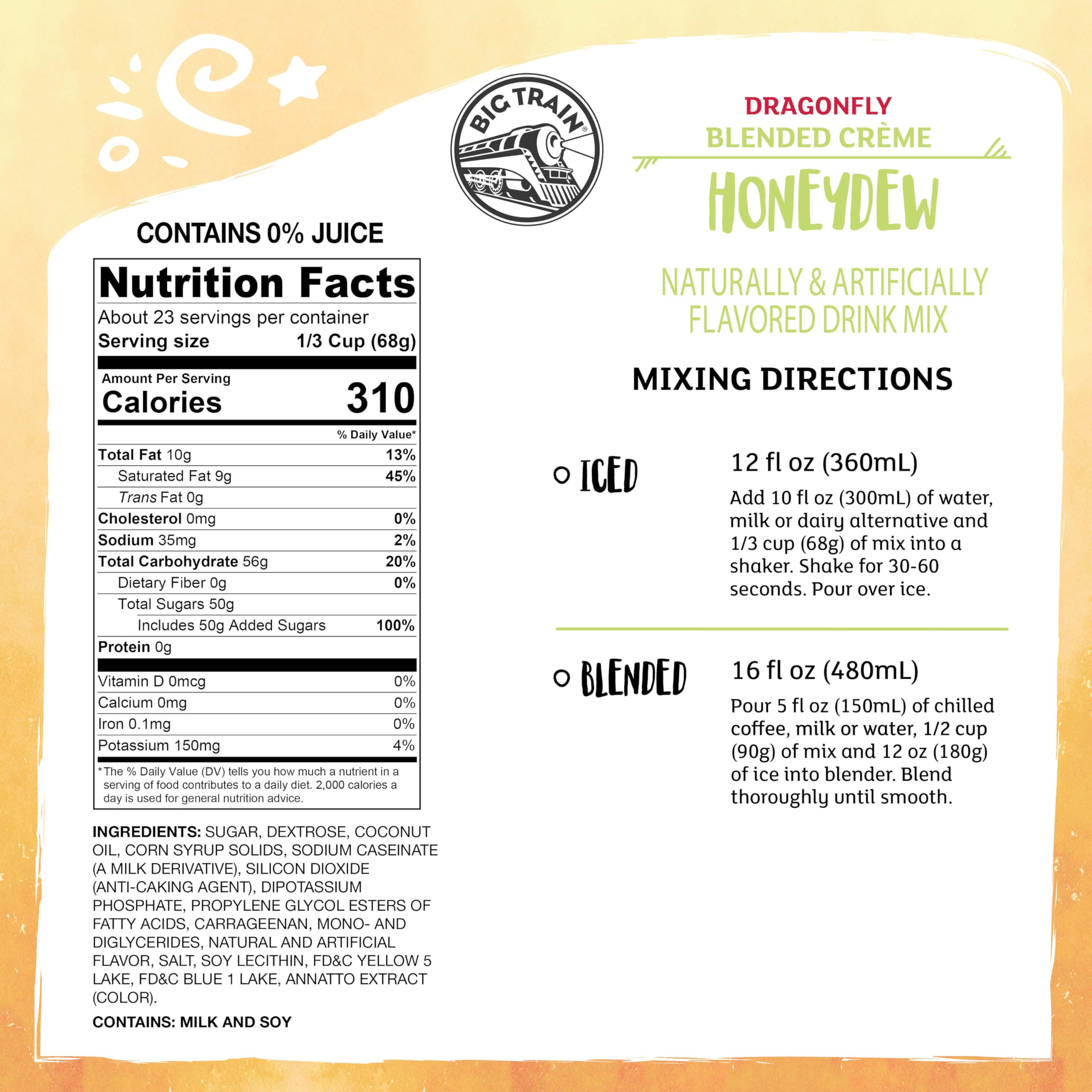 Big Train 3.5 lb bag label close-up for easy identification and portioning