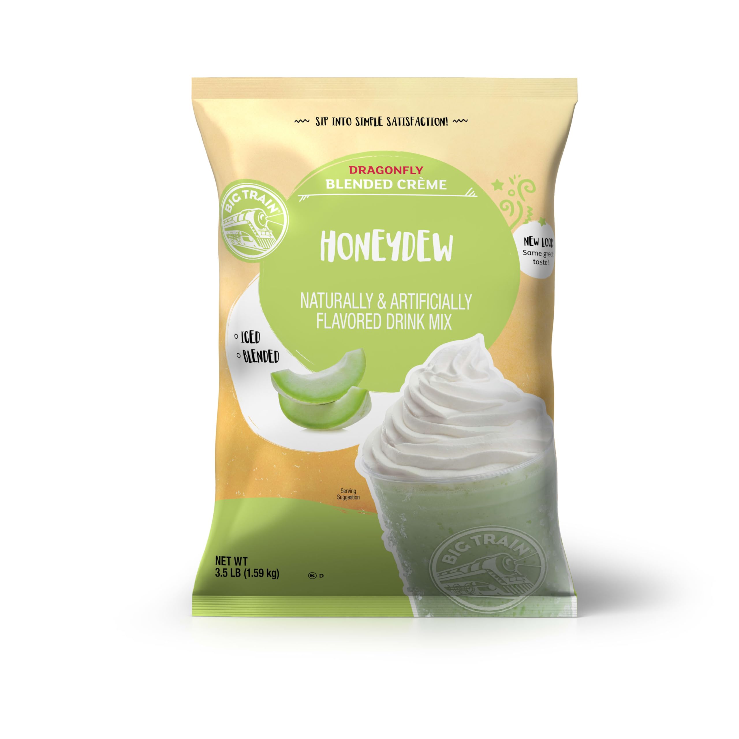 Big Train front packaging showing product and serving suggestion benefits