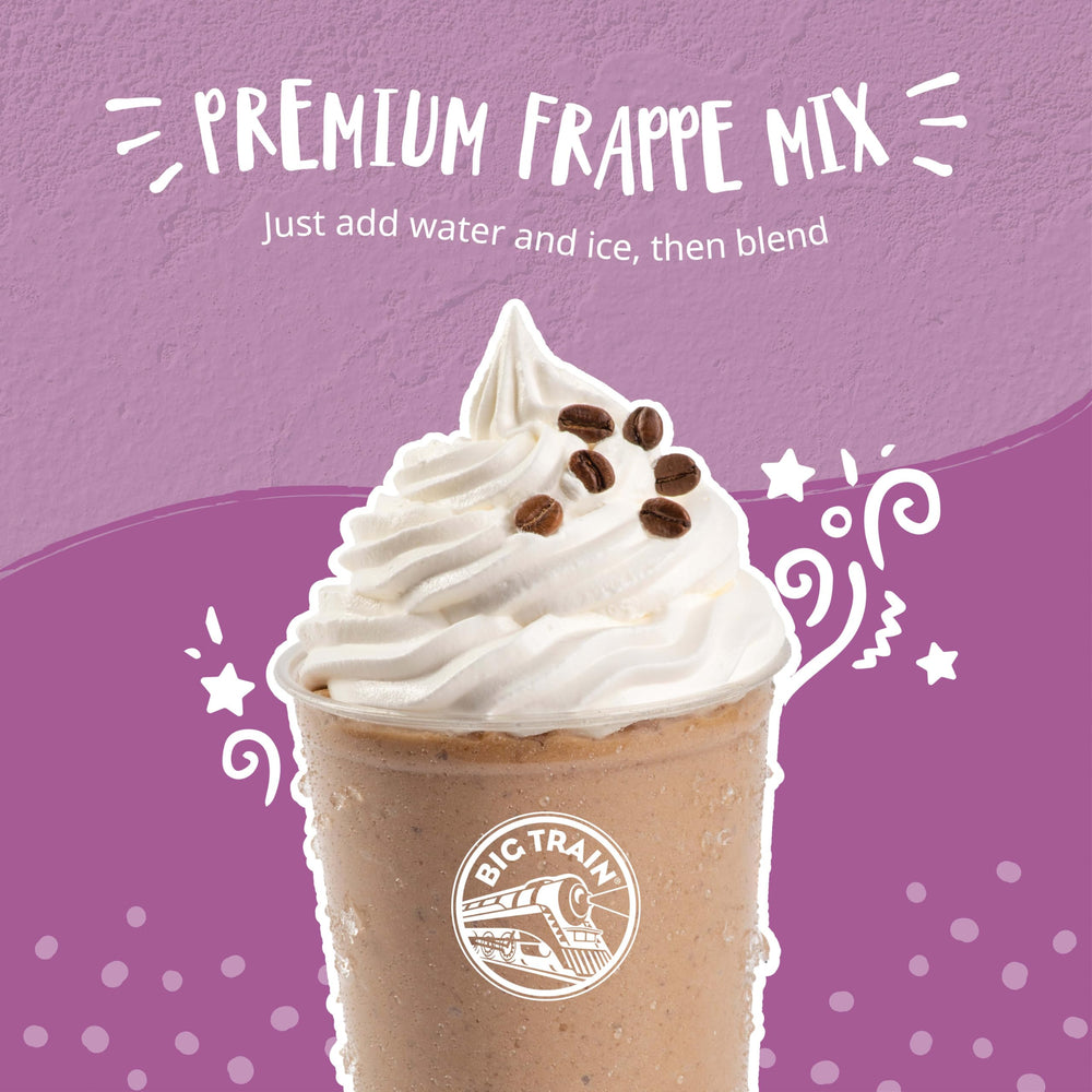 Big Train blended frappe in glass demonstrating creamy pumpkin spice indulgence