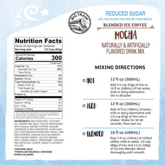 Big Train reduced sugar mocha powder close-up displaying fine texture for smooth drinks