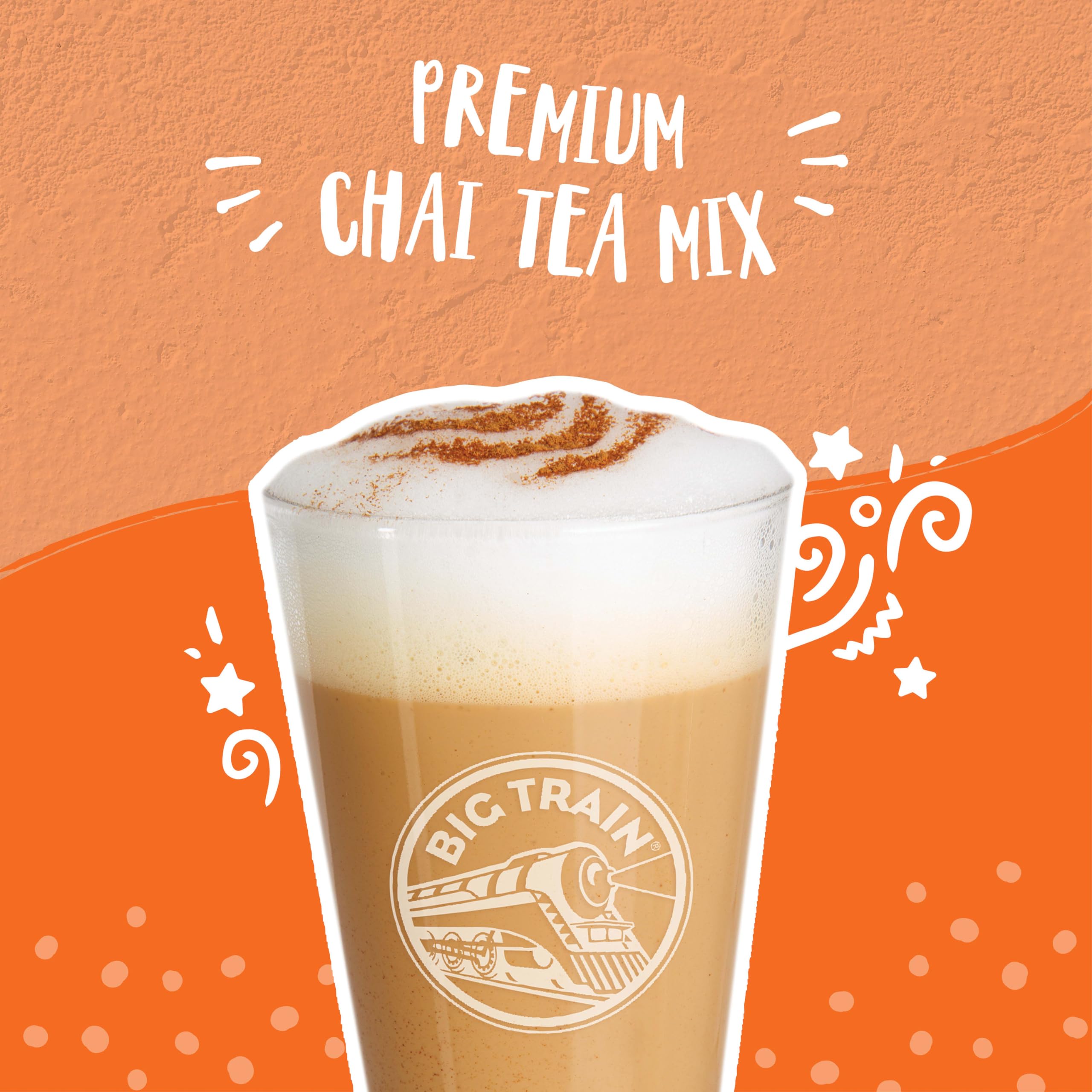 Big Train hot spiced chai latte with foam, demonstrating creamy comforting drink