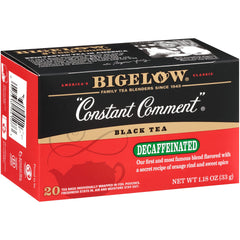 Bigelow Constant Comment front packaging showing six boxes and product name for pantry appeal