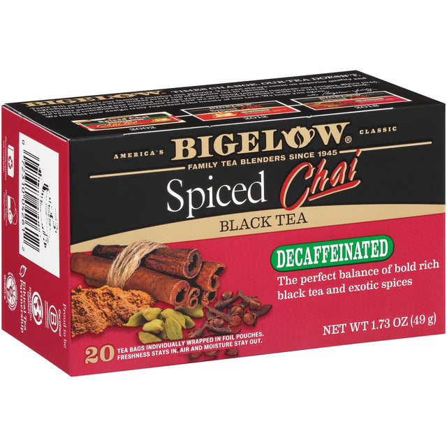 Bigelow Tea Decaffeinated Spiced Chai Black Tea