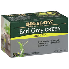 Bigelow Tea front packaging showing 6 boxes and product benefits