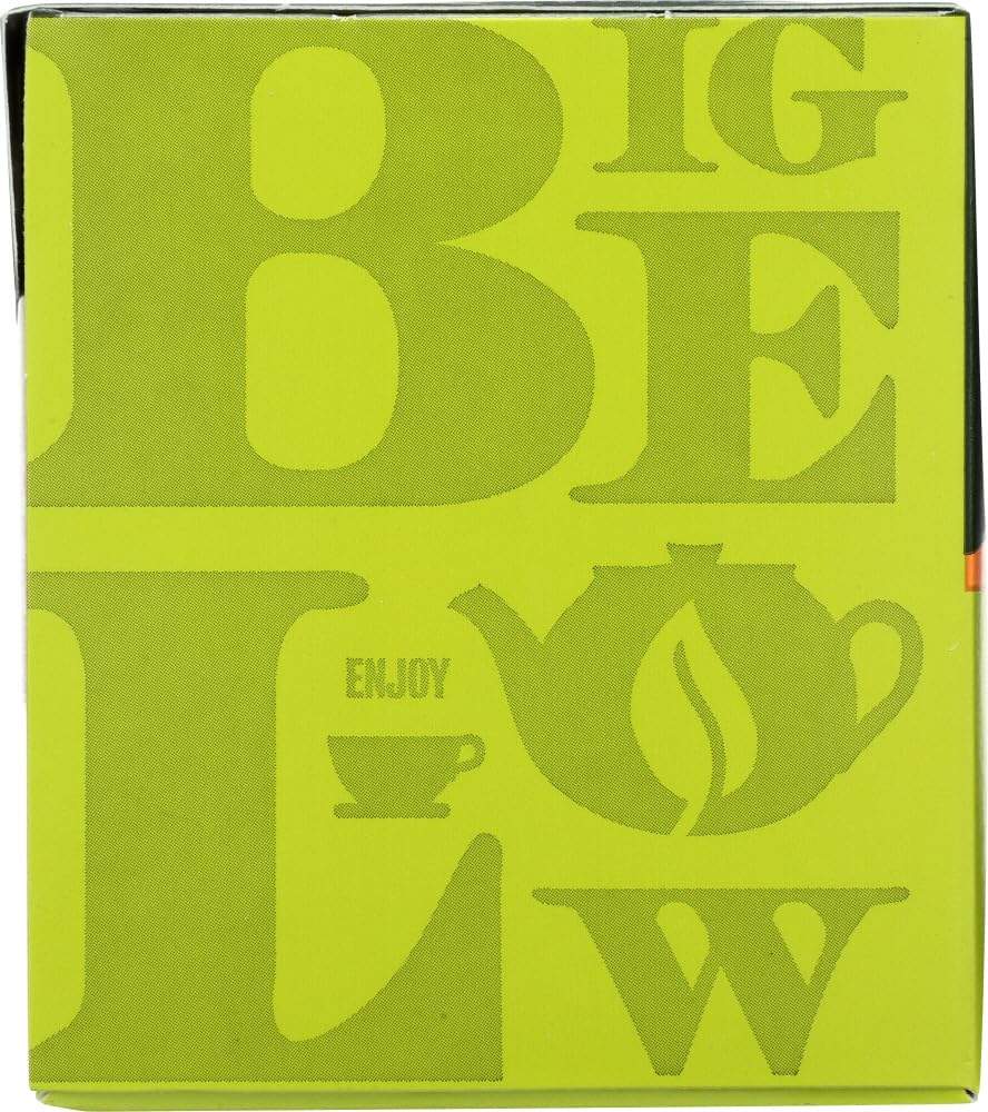 Bigelow tea close-up of individually wrapped peach green tea bag for freshness