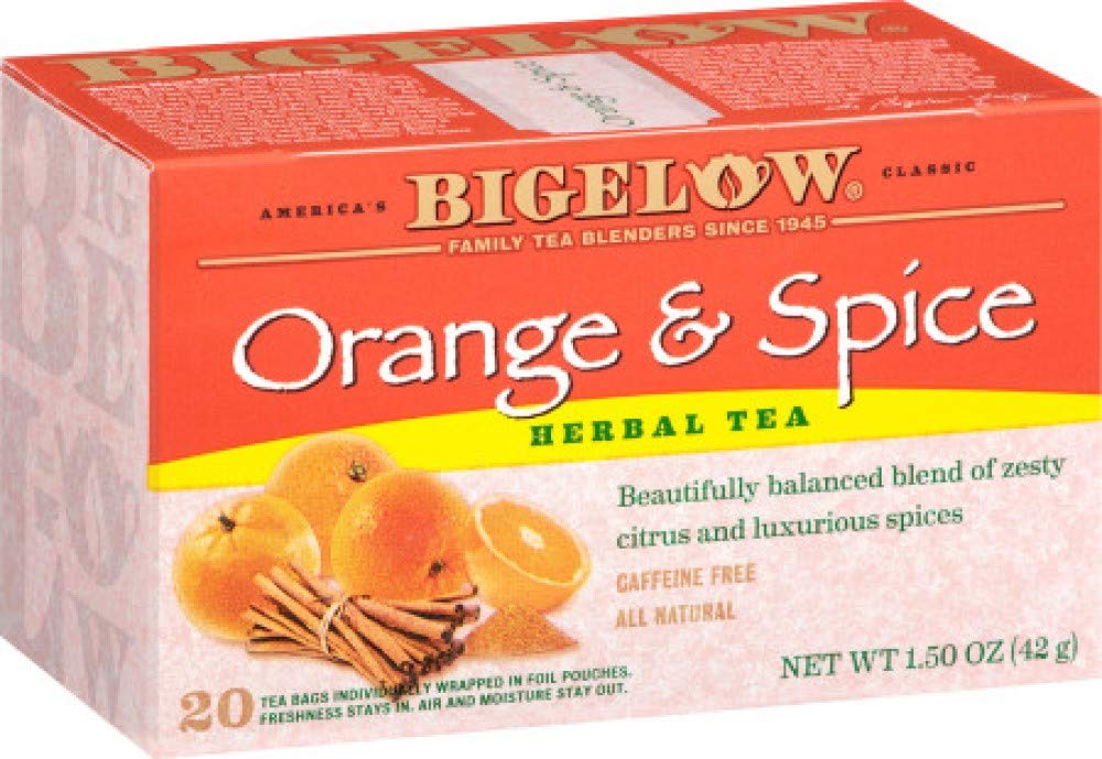 Bigelow tea front packaging showing two boxes, highlighting freshness and convenience