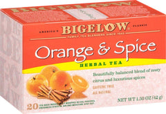 Bigelow tea front packaging showing two boxes, highlighting freshness and convenience