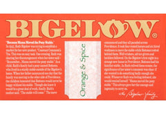 Bigelow foil-wrapped tea bag close-up demonstrating preserved aroma and shelf-life
