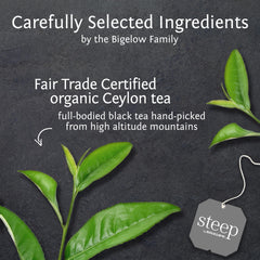 Bigelow individual foil pouch unwrapped showing freshness and aroma benefit