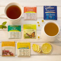 Bigelow Tea individually wrapped bag emphasizing freshness and convenience