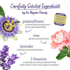 Bigelow loose herbal blend detail highlighting floral ingredients and aroma