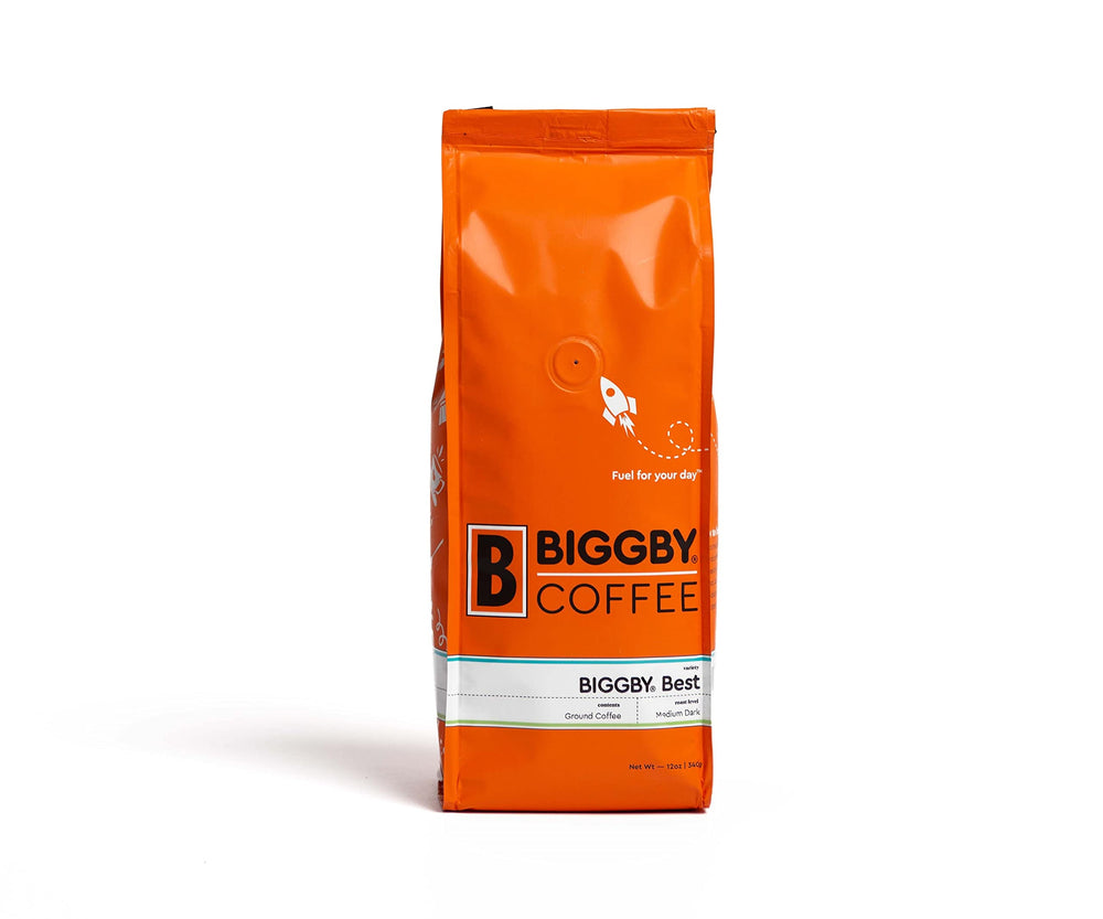 BIGGBY front packaging showing 12oz bag and fresh appeal