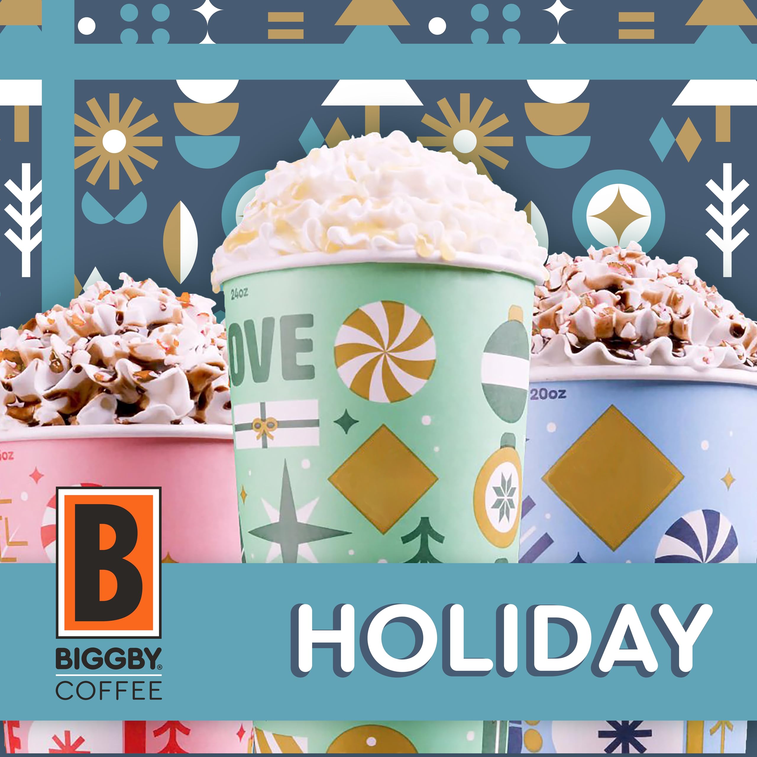 BIGGBY iced coffee glass illustrating chilled versatility and taste