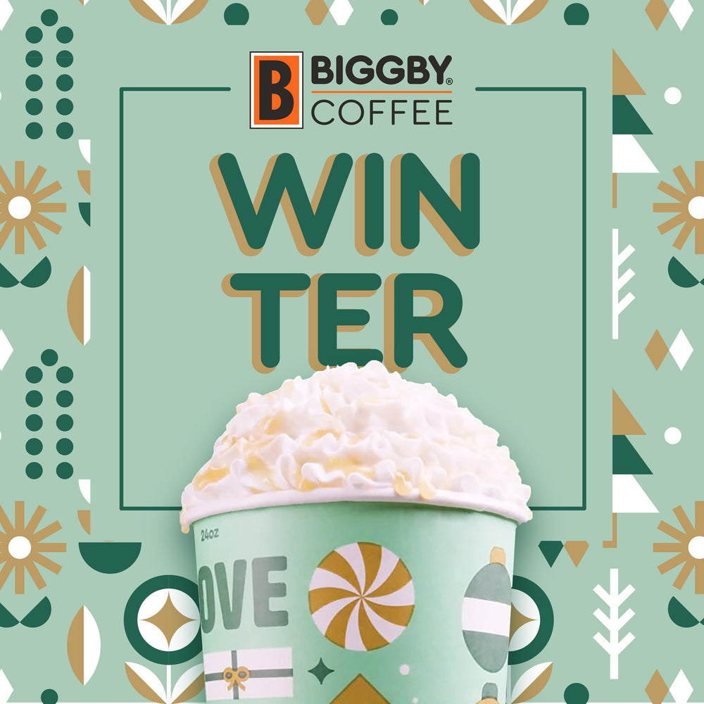 BIGGBY label with roast info demonstrating medium roast clarity