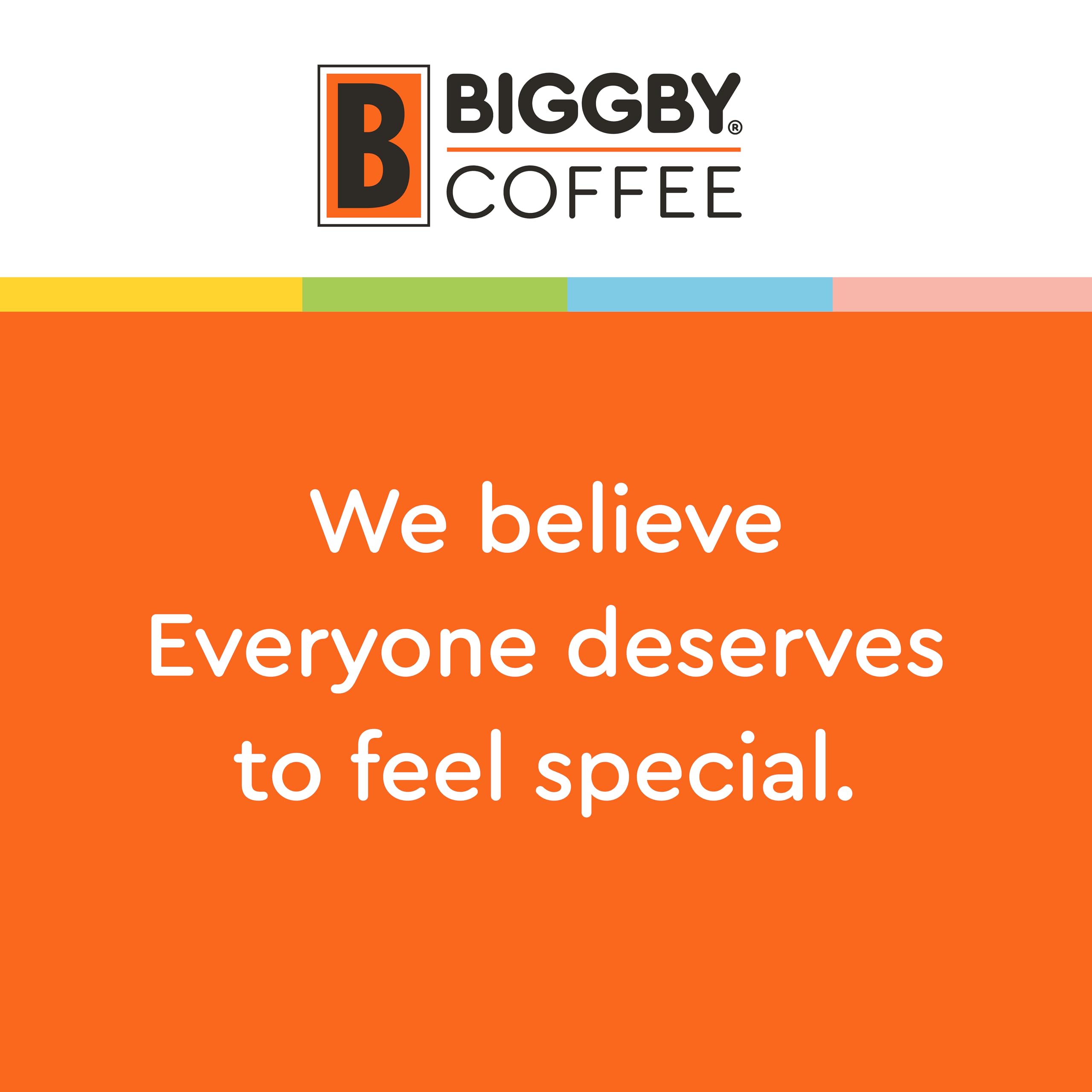 BIGGBY recyclable label detail indicating eco-conscious disposal