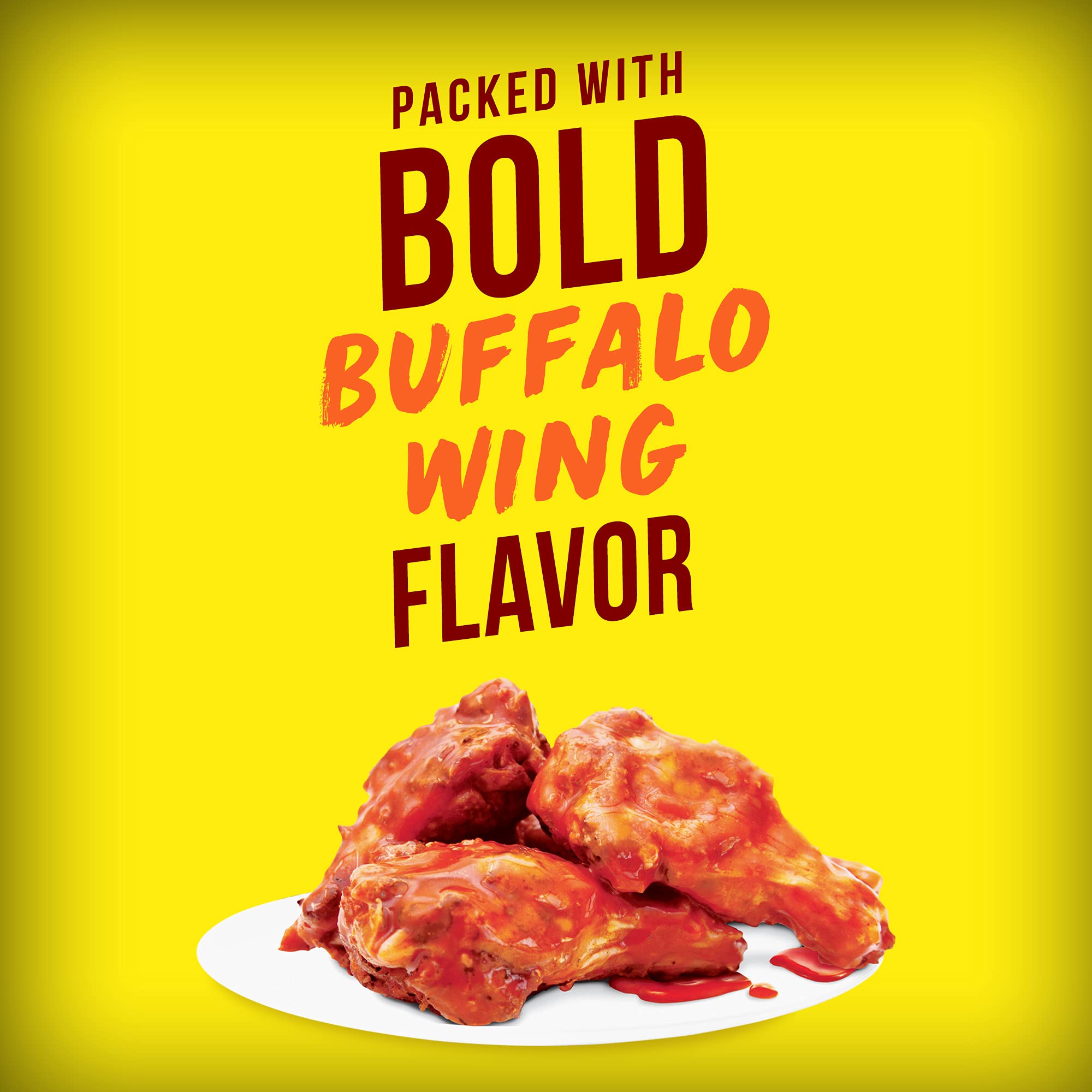 BIGS buffalo wing close-up of jumbo seeds and seasoning benefit: visible crunchy texture and flavor