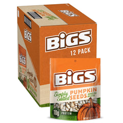 BIGS front packaging showing pack of twelve 5 oz bags and bold branding for convenience