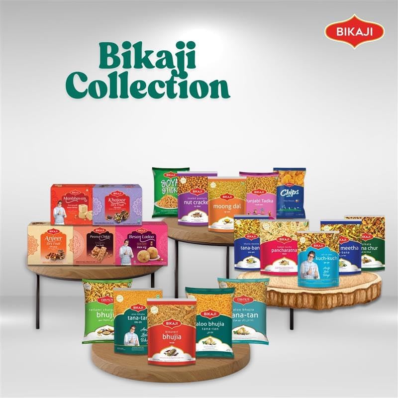 BIKAJI festive platter of gol mathi with sweets, ideal party serving