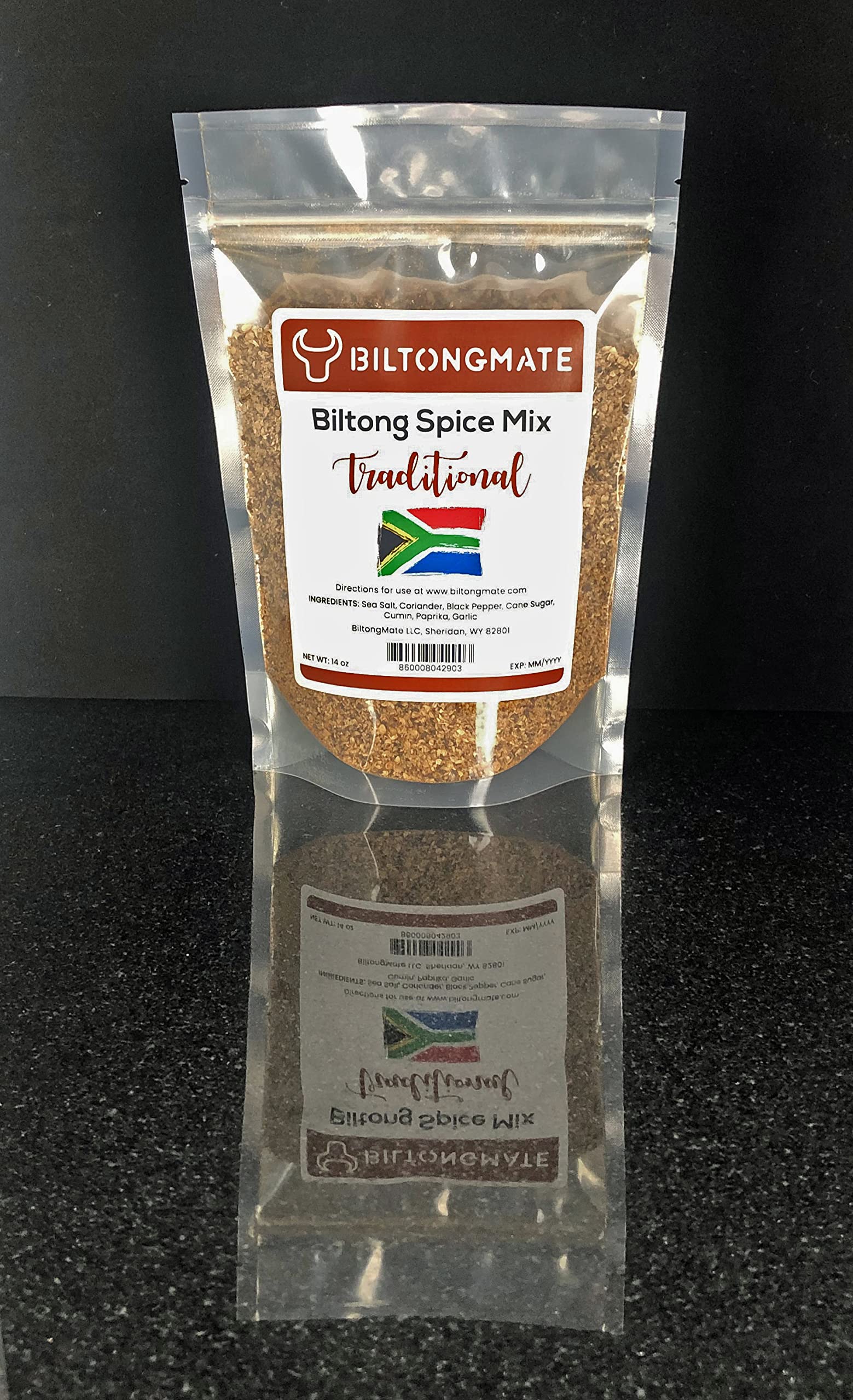 BiltongMate spice close-up of coarse coriander and pepper for aromatic crust benefit