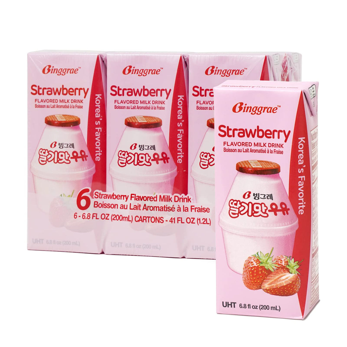 Binggrae front packaging showing single-serve carton and brand for quick grab