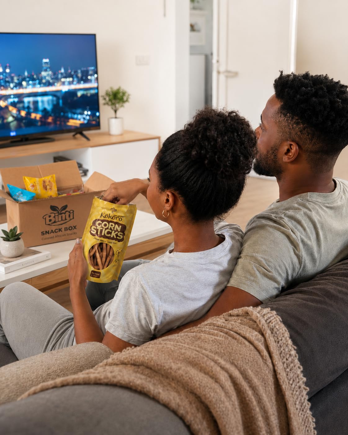 Binti sweet potato chips in hand demonstrating crispness and sweet alternative