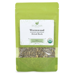 Biokoma front pouch of wormwood showing package and benefit of freshness