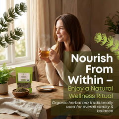 Biokoma cooled horsetail rinse applied to hair, supports shine and manageability