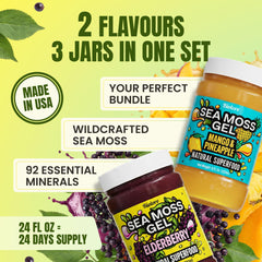 Biolore gel blended into a smoothie, adds natural fruit flavor and minerals